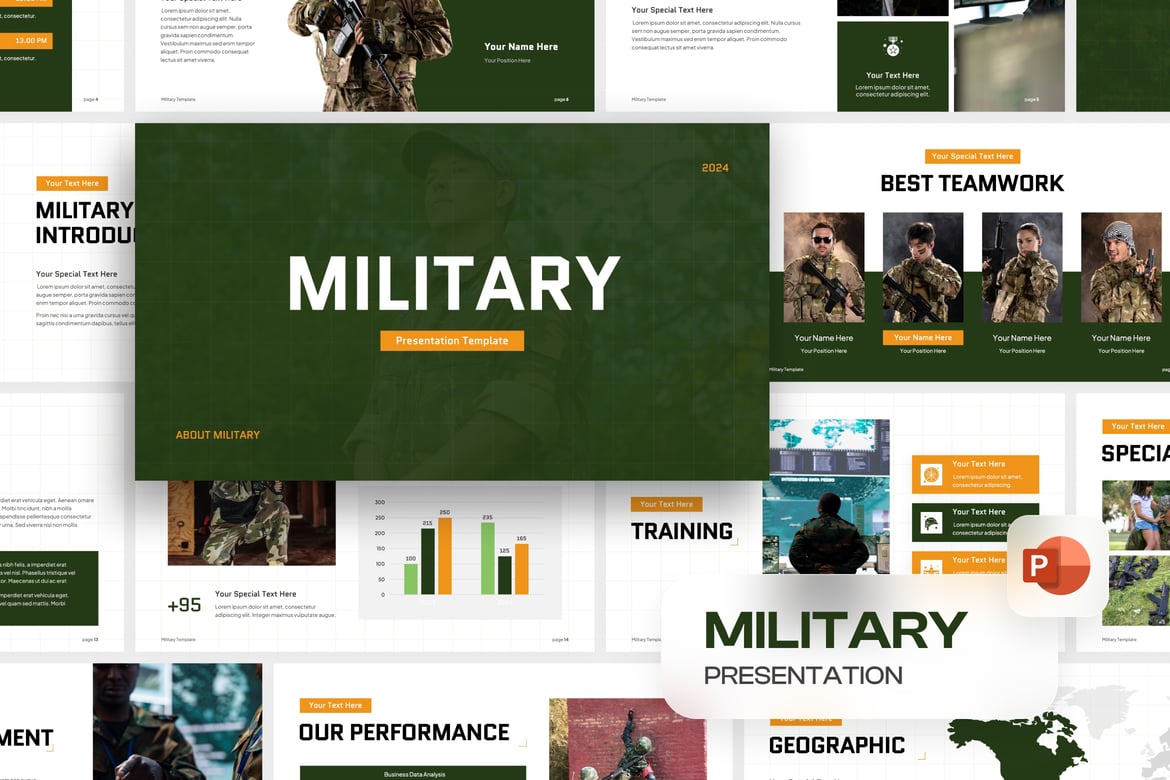 Template Presentasi Militer yang Profesional dan Dinamis