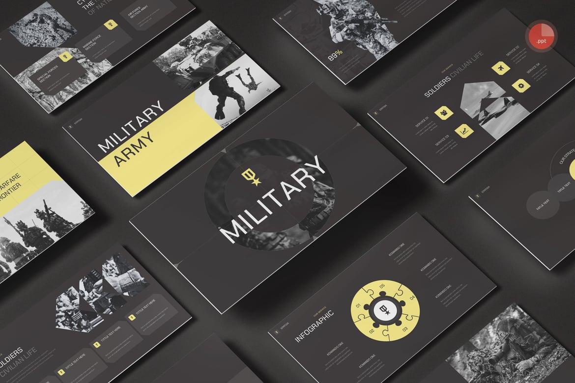 Template Presentasi Militer yang Profesional dan Menarik