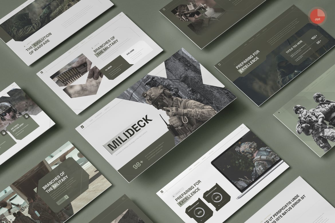Template Presentasi Militer yang Profesional dan Menarik