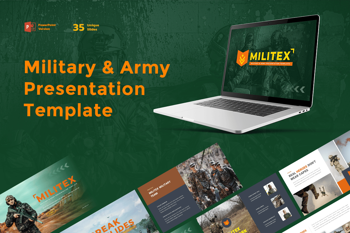 Militex - Template Presentasi PowerPoint Militer & Angkatan Bersenjata yang Menarik