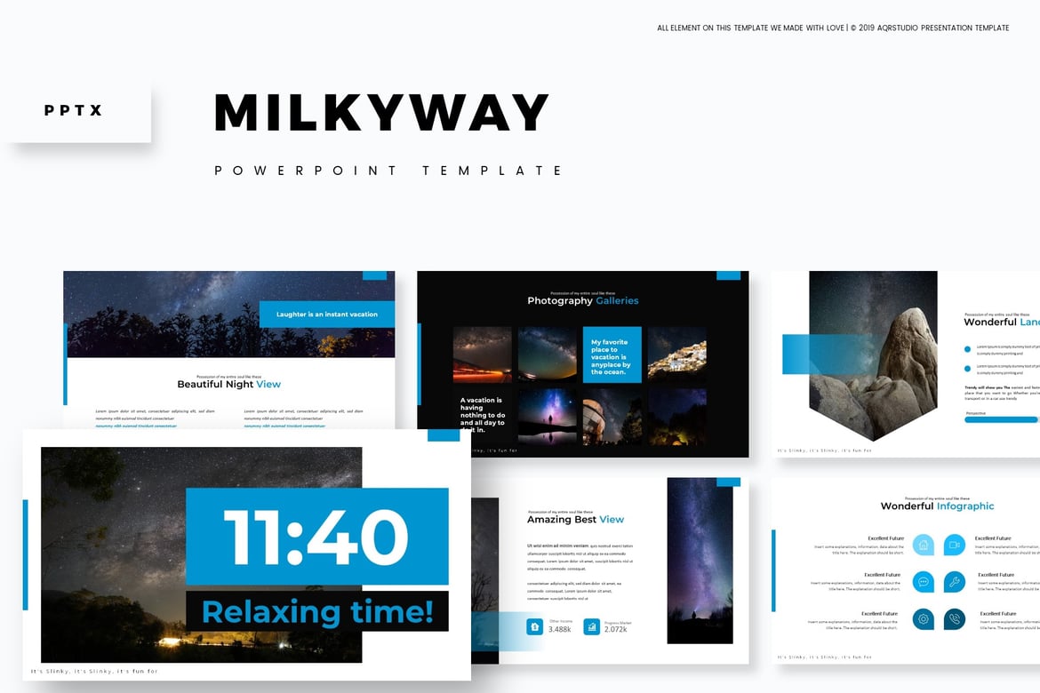 Template Powerpoint Milkway - Solusi Presentasi Profesional