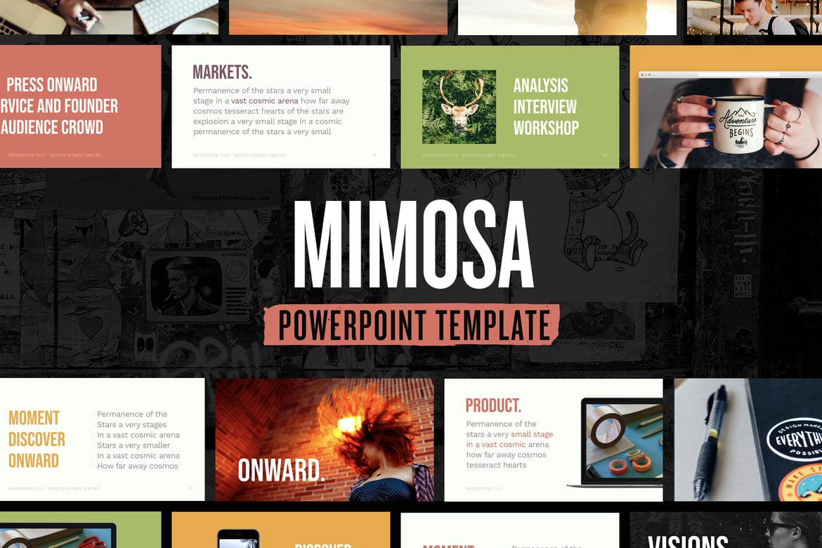 Template Presentasi PowerPoint Mimosa yang Menarik dan Profesional