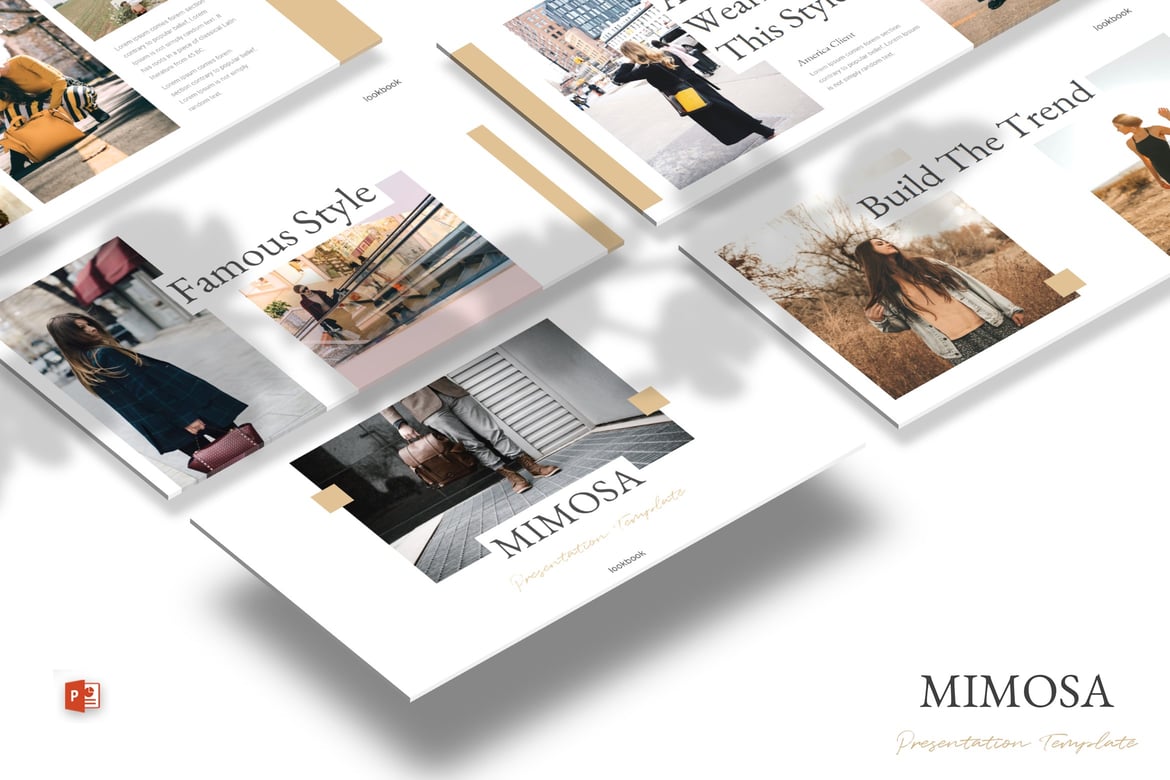 Template Presentasi Mimosa - Karya Profesional untuk Presentasi Menarik