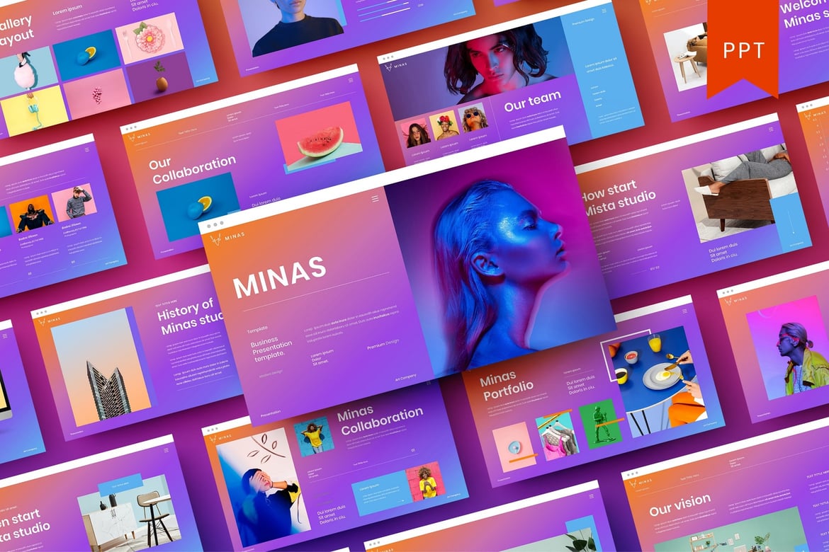 Minas – Template PowerPoint Bisnis yang Menarik