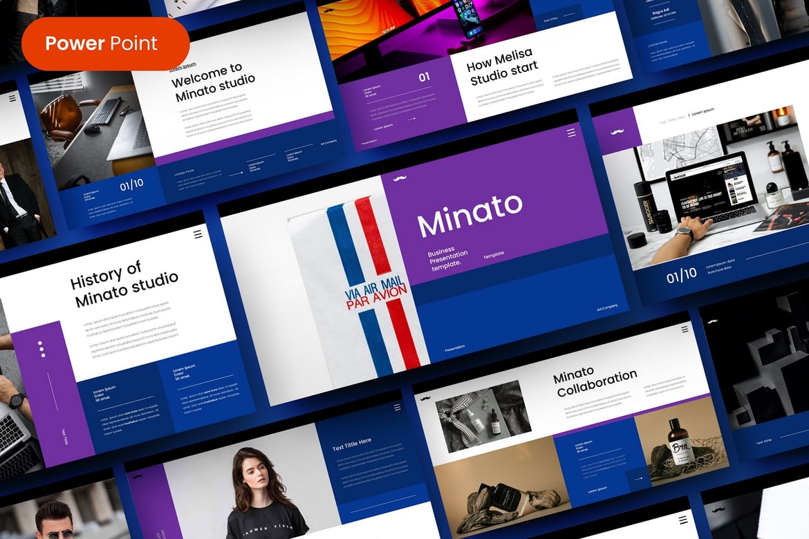 Minato – Template PowerPoint Bisnis yang Menarik