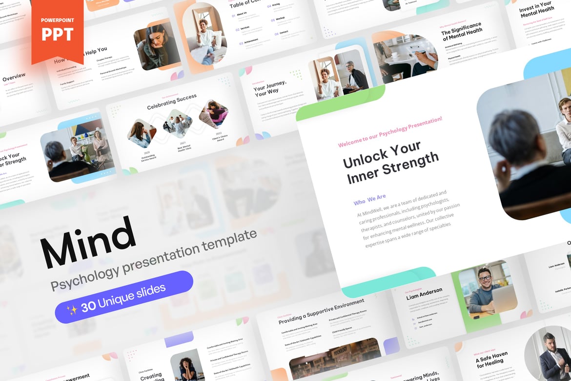 Template Presentasi Psikologi - Mind yang Profesional dan Menarik