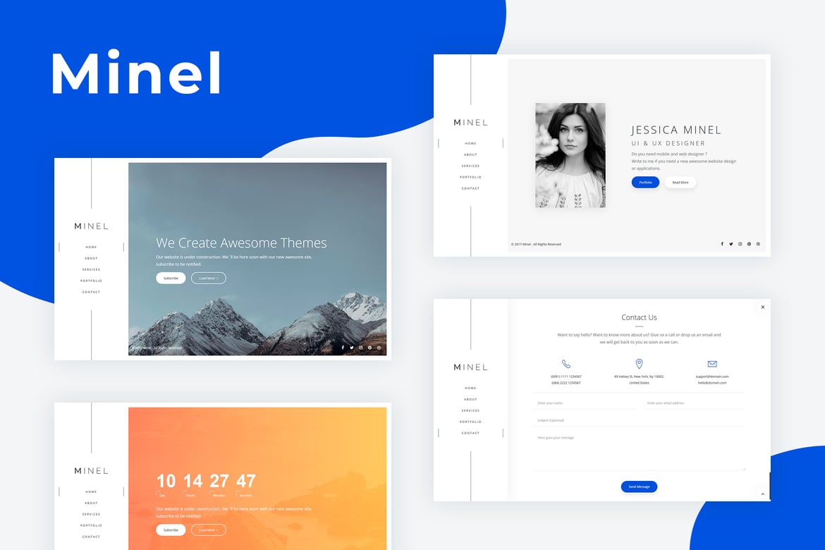 Minel - Template Website Minimalis Responsif dan Kreatif