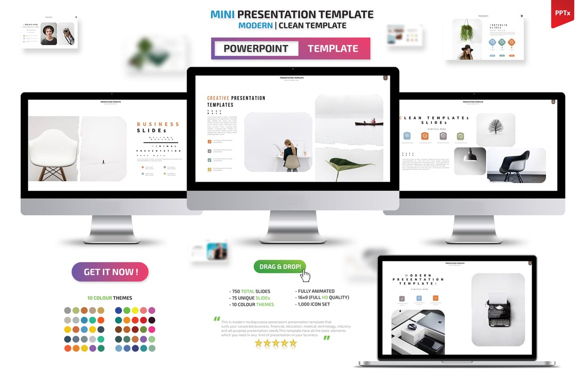 Template Powerpoint Presentasi Mini yang Menarik dan Profesional