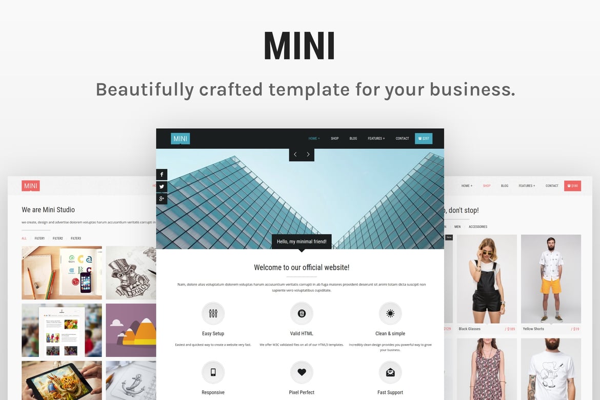 Mini - Template Website HTML5 Minimalis yang Unik
