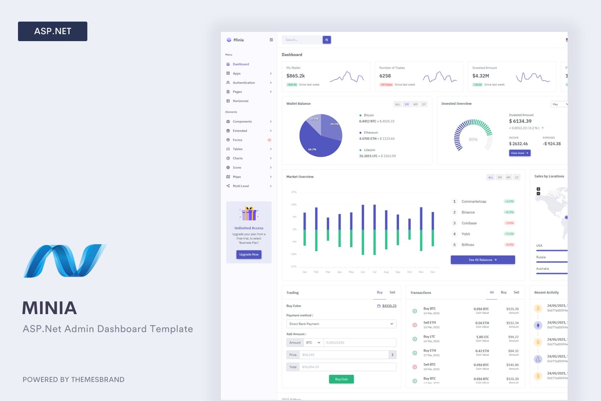 Minia - Template Website Admin ASP.Net yang Elegan dan Fungsional