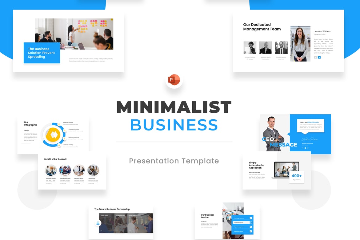 Minibiz - Template Presentasi PowerPoint Bisnis Minimalis yang Stylish