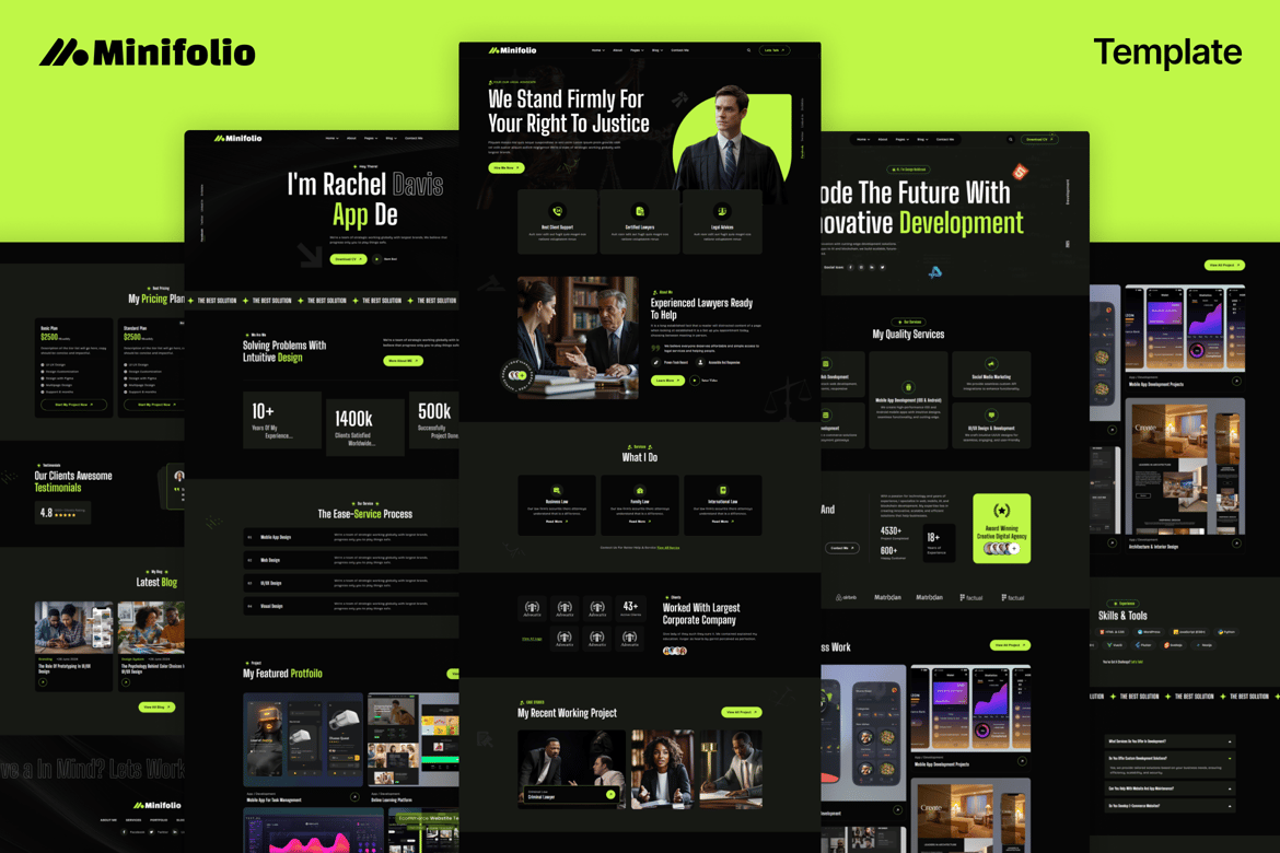 Minifolio – Template Website Portofolio Pribadi yang Modern