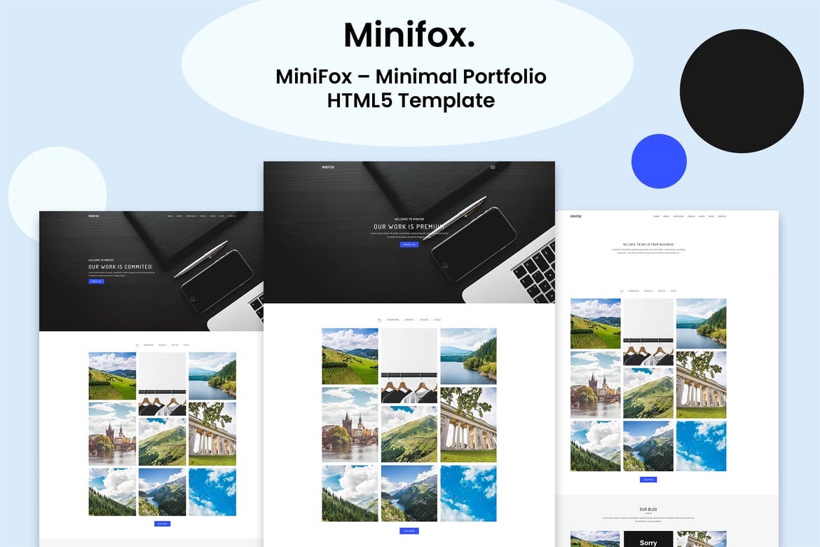 MiniFox – Template Web Portofolio Minimalis yang Modern