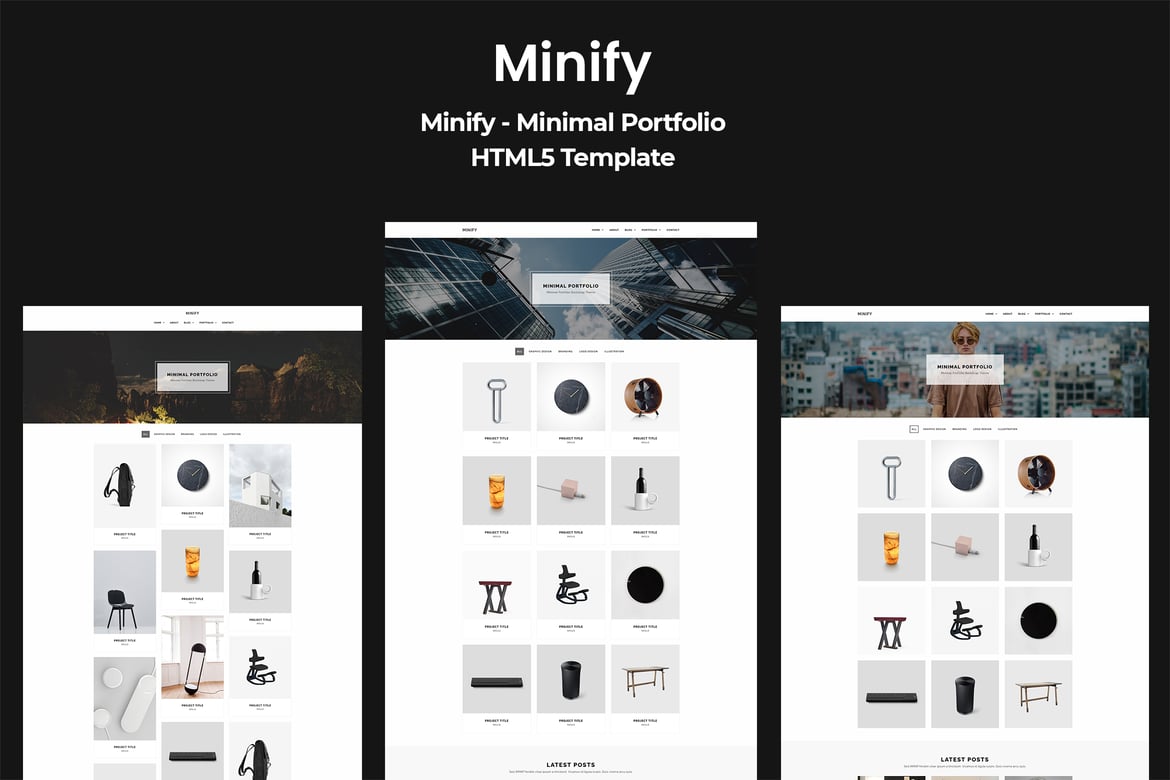 Minify - Template Website Portofolio Minimalis HTML5