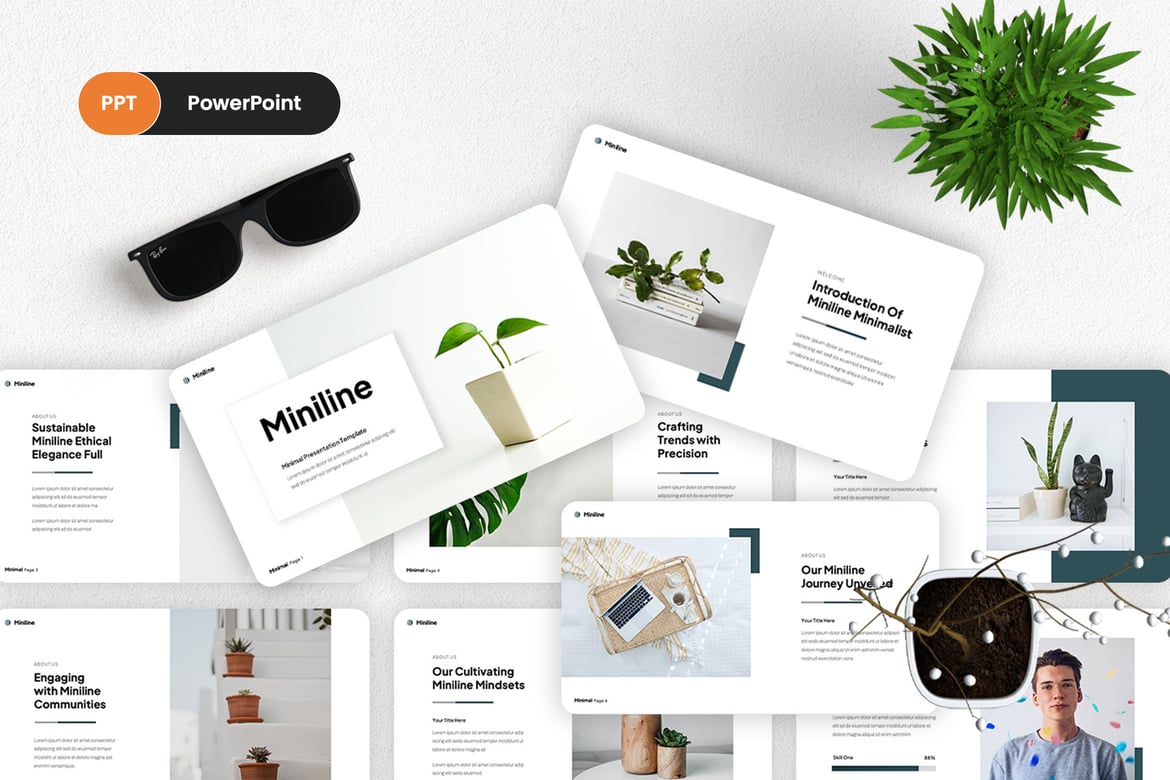 Miniline - Template PowerPoint Minimalis untuk Presentasi Menarik