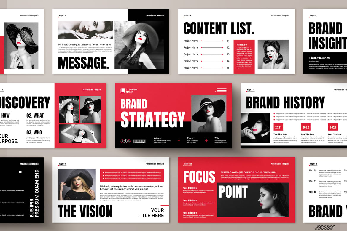 Template Presentasi Strategi Merek Minimalis yang Menarik