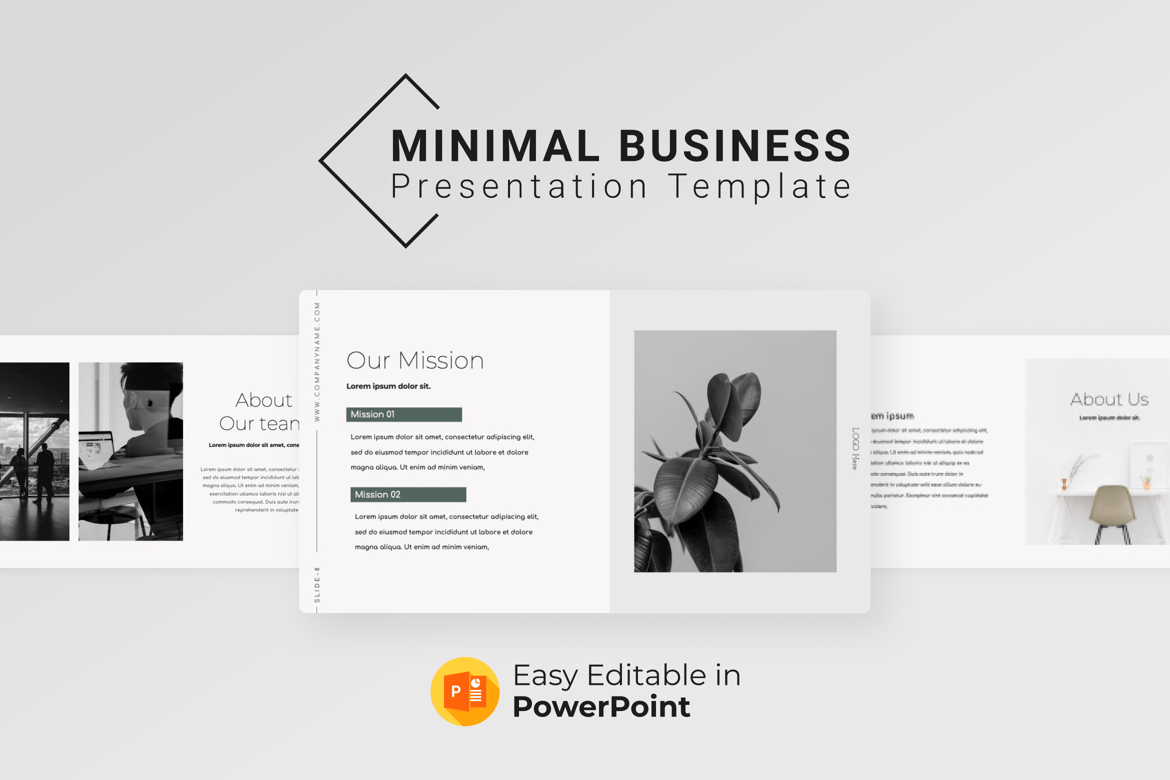 Template PowerPoint Bisnis Minimalis yang Elegan