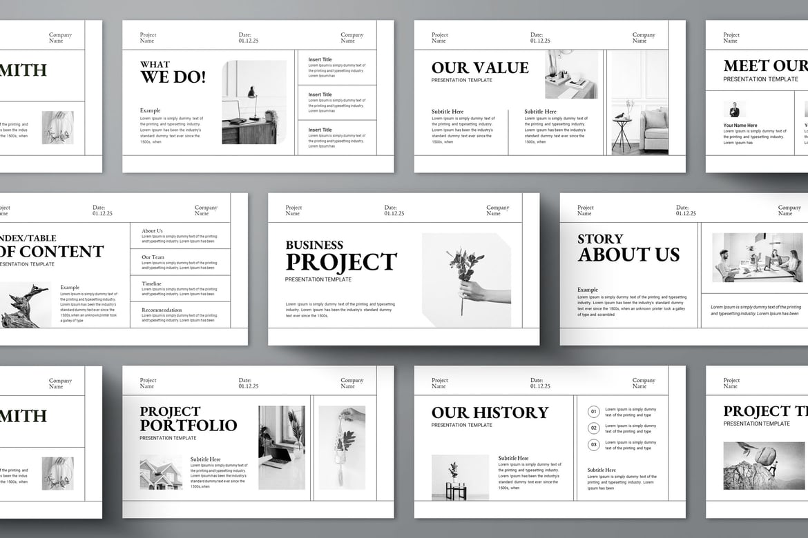 Template Presentasi PowerPoint Bisnis Minimalis yang Menarik