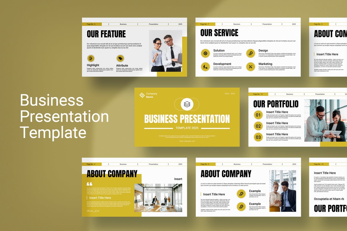 Template Presentasi PowerPoint Bisnis Minimalis yang Modern