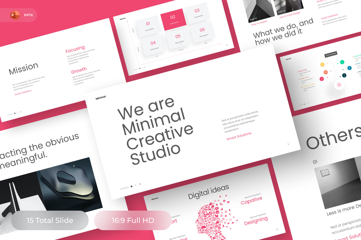 Template PowerPoint Bisnis Minimalis yang Elegan