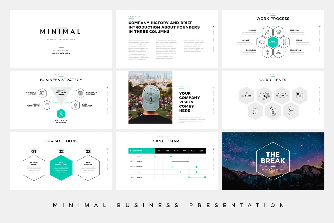 Template Presentasi PowerPoint Minimalis untuk Bisnis Anda