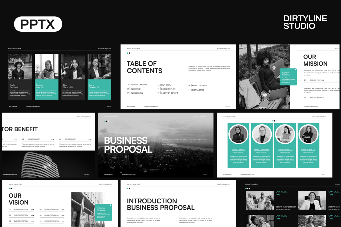 Template Presentasi Proposal Bisnis Minimalis yang Mengesankan