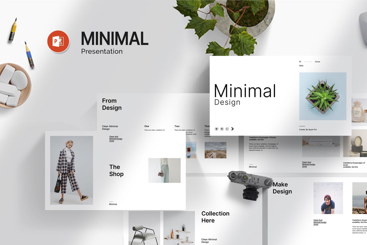 Template PowerPoint Desain Minimalis yang Elegan dan Profesional