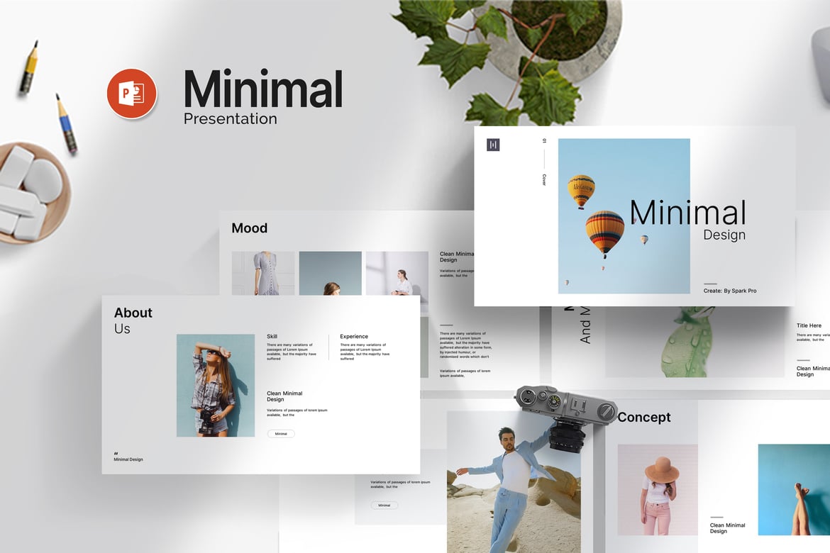 Template PowerPoint Desain Minimalis yang Elegan