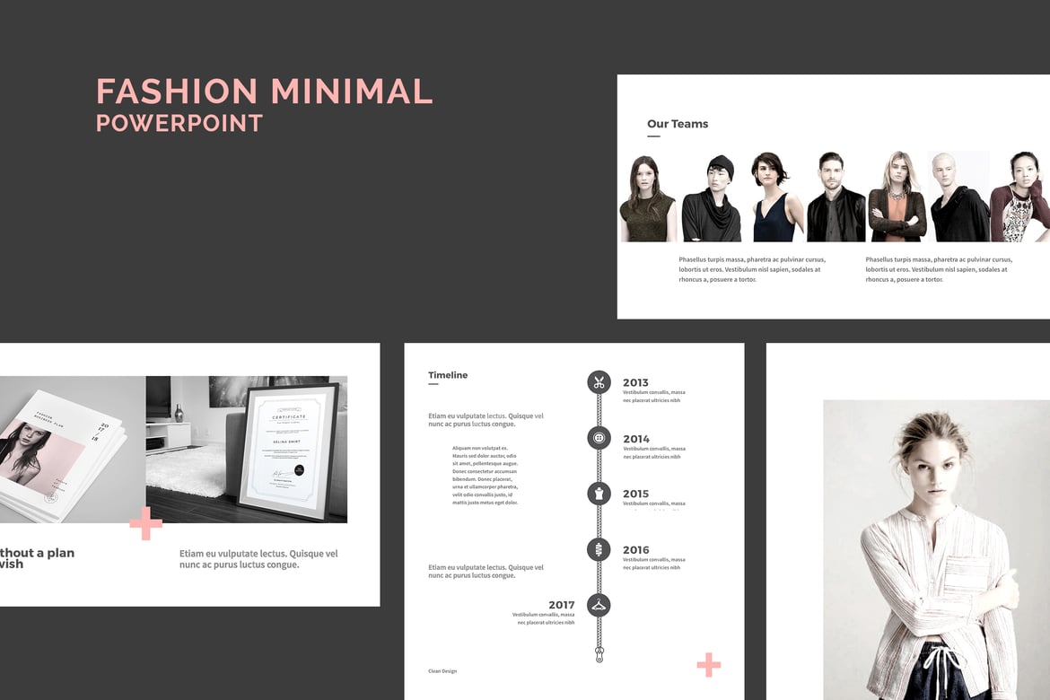 Template PowerPoint Fashion Minimalis yang Elegan