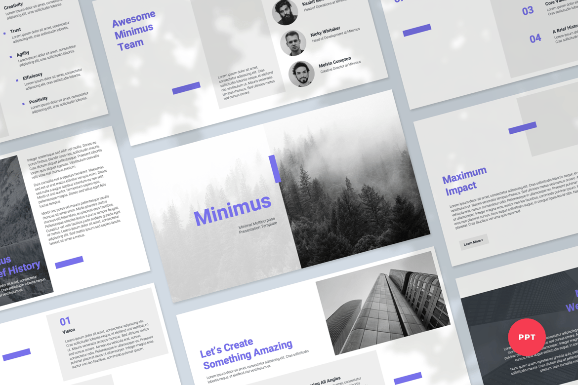 Template PowerPoint Minimalis Serbaguna untuk Presentasi Profesional