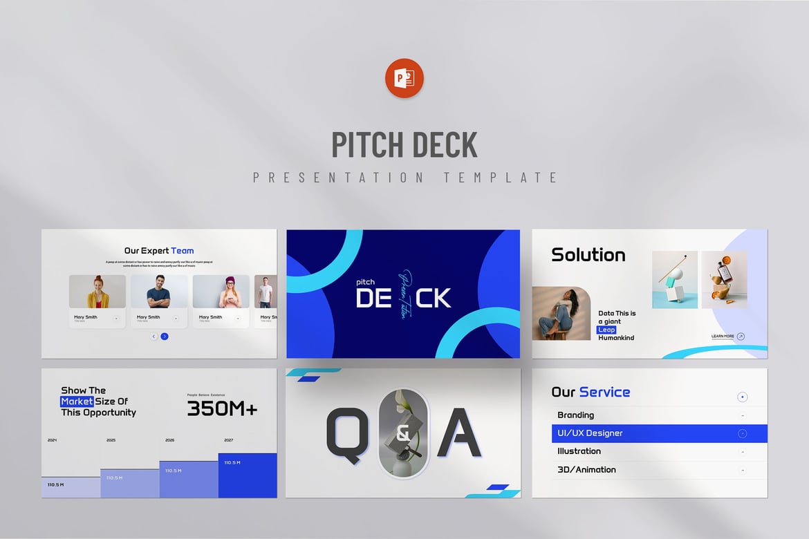 Template Presentasi Pitch Deck Minimalis yang Menarik