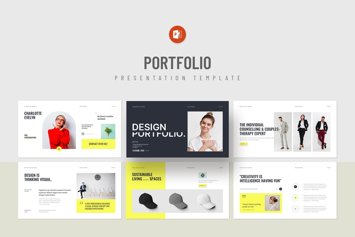 Template Presentasi Portofolio Minimalis yang Elegan
