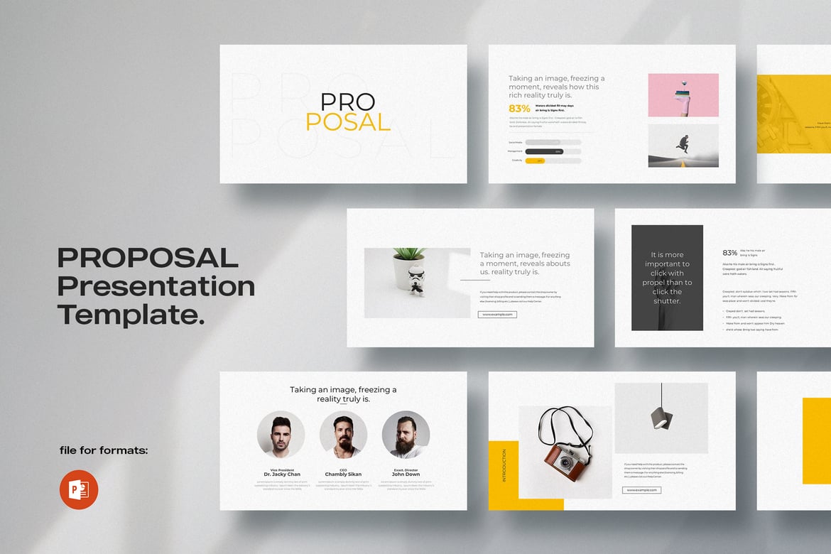Template PowerPoint Portofolio Minimalis yang Menarik