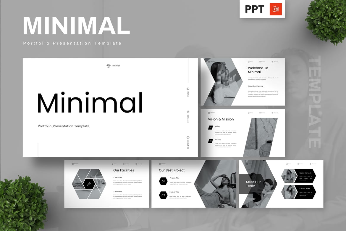 Template Presentasi Portfolio Minimalis yang Menarik