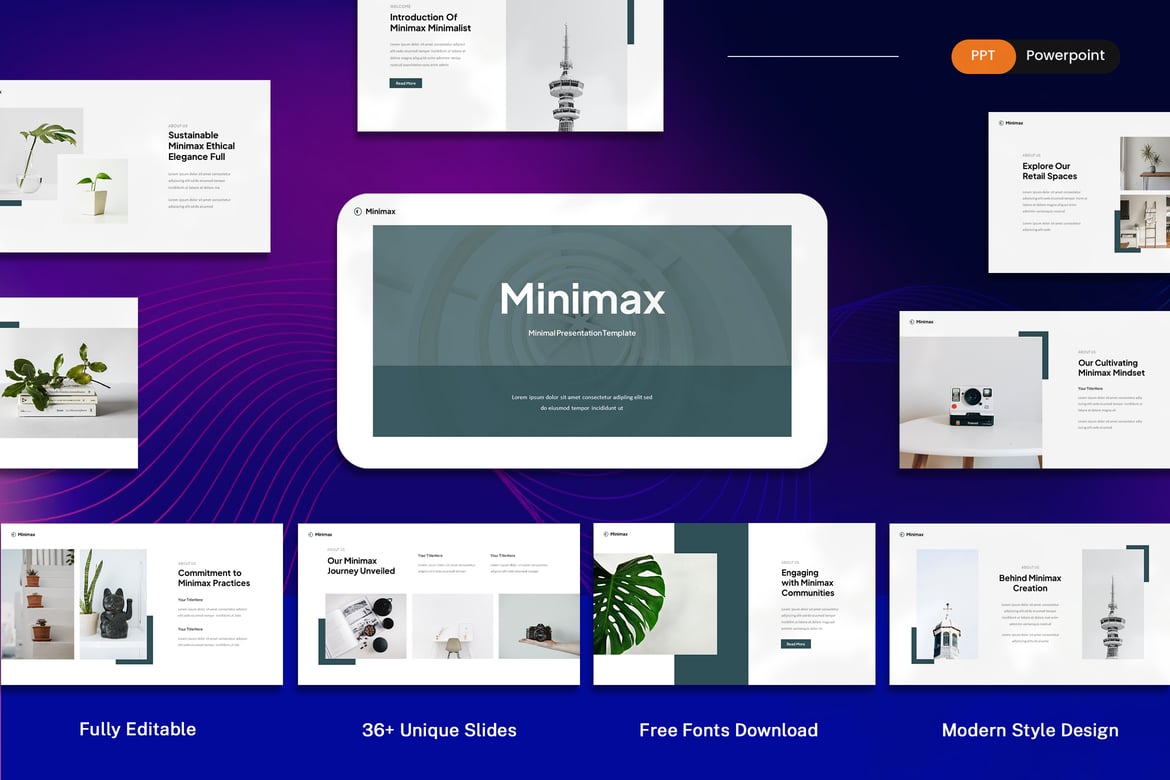 Template PowerPoint Minimalis yang Elegan dan Fungsional