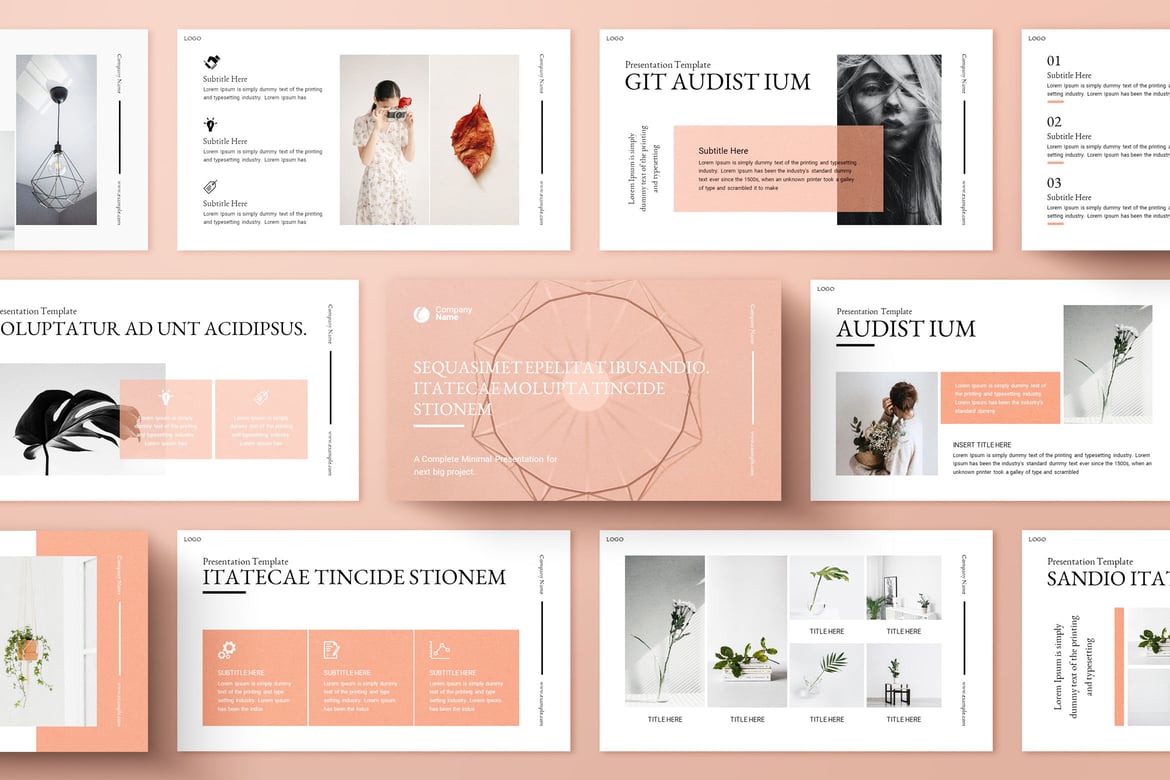 Template PowerPoint Presentasi Minimalis yang Modern dan Kreatif