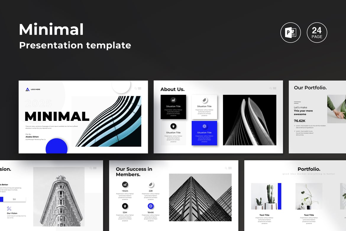 Template Presentasi PowerPoint Minimalis untuk Bisnis