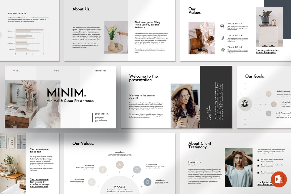 Template Presentasi PowerPoint Minimalis yang Elegan