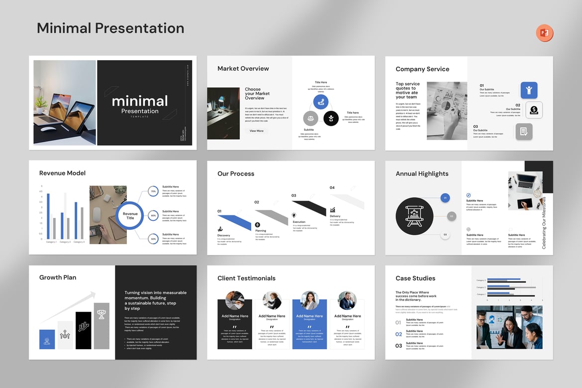 Template Presentasi PowerPoint Minimalis yang Profesional