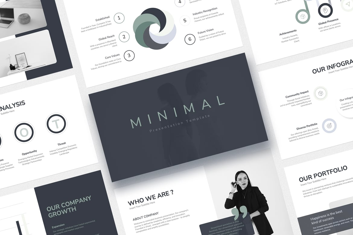 Template Presentasi PowerPoint Minimalis yang Elegan