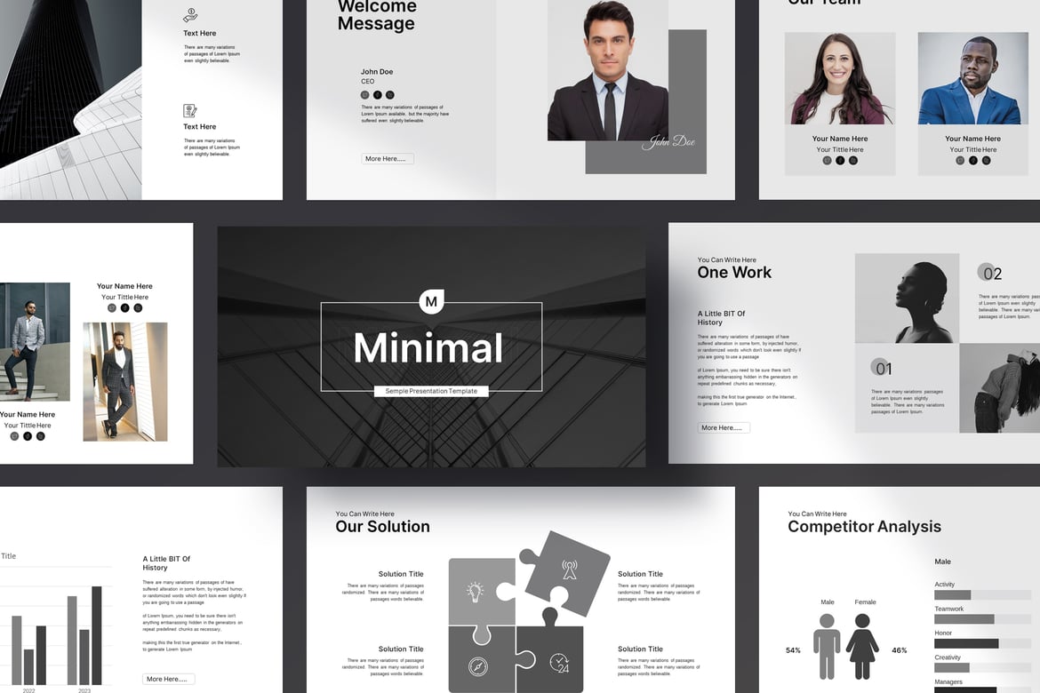 Template Presentasi PowerPoint Minimalis yang Elegan