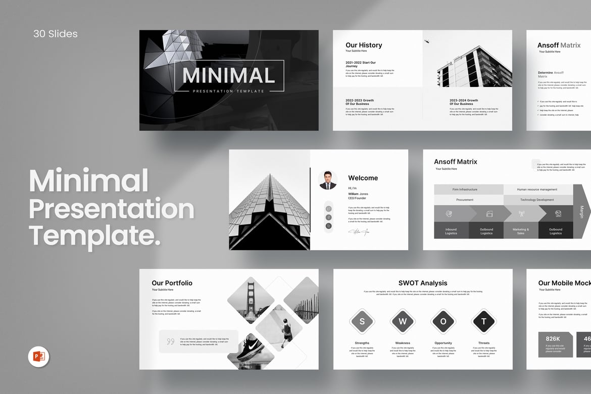 Template Presentasi PowerPoint Minimalis yang Elegan