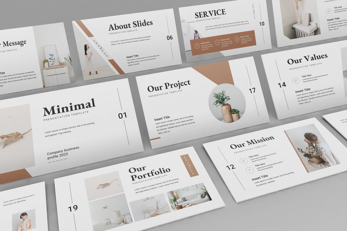 Template Presentasi PowerPoint Minimalis yang Modern dan Kreatif
