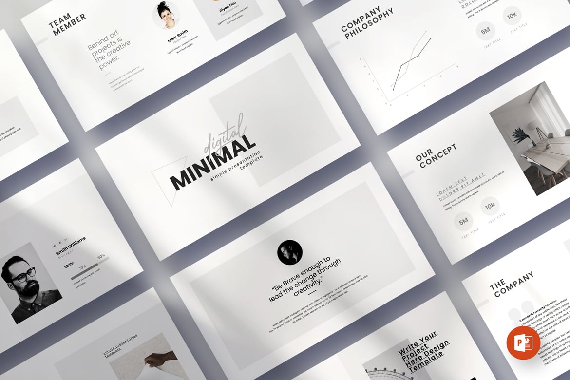 Template PowerPoint Minimalis untuk Presentasi Profesional