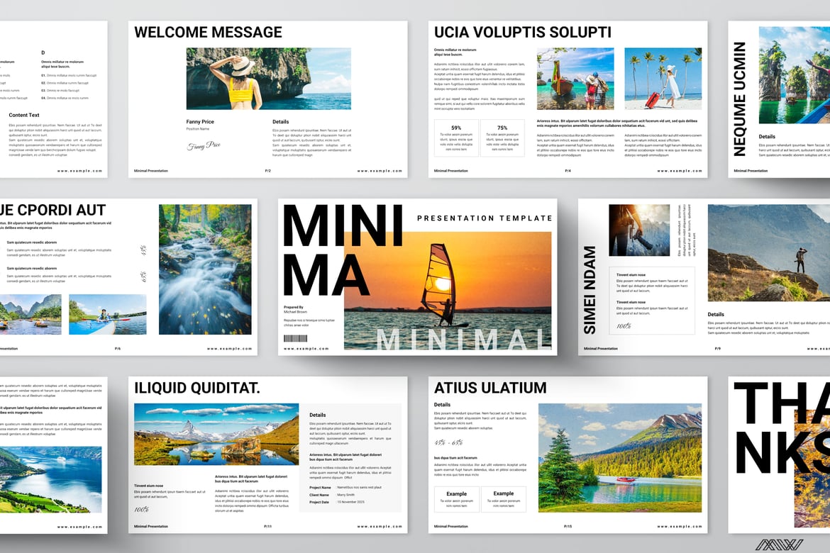 Template Presentasi PowerPoint Minimalis yang Modern dan Kreatif