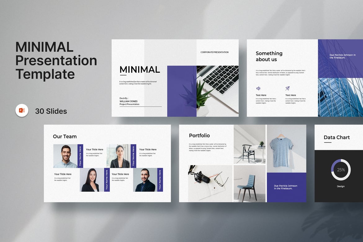 Template Presentasi PowerPoint Minimalis dan Profesional