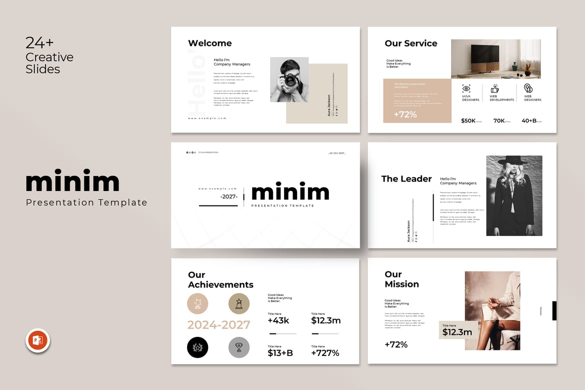 Template Presentasi PowerPoint Minimalis yang Elegan