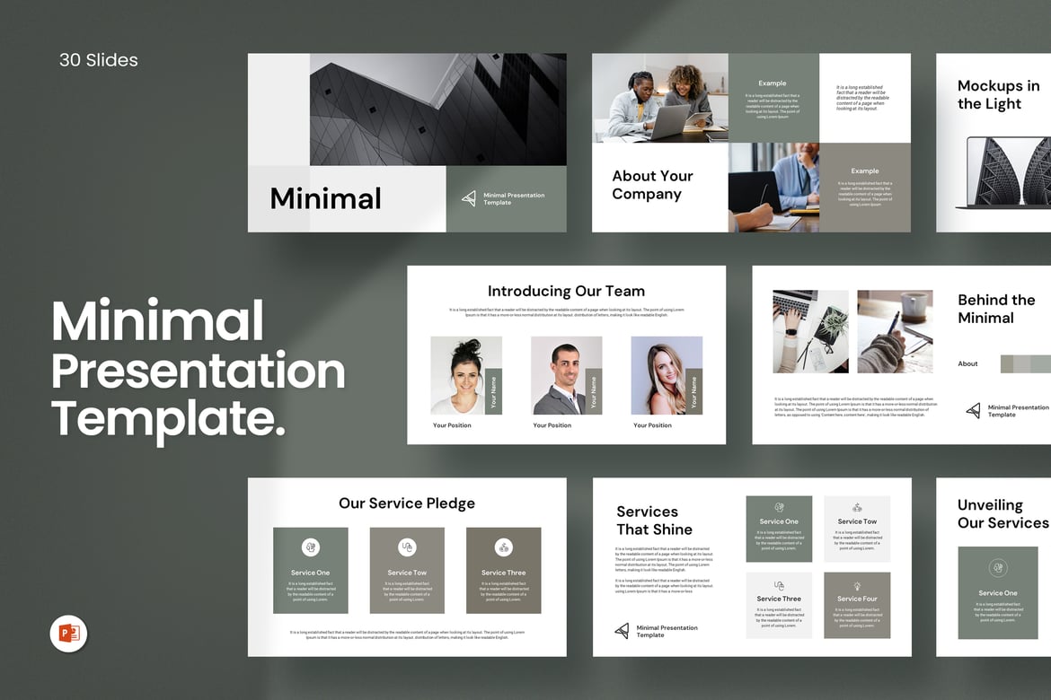 Template Presentasi PowerPoint Minimalis yang Profesional dan Menarik