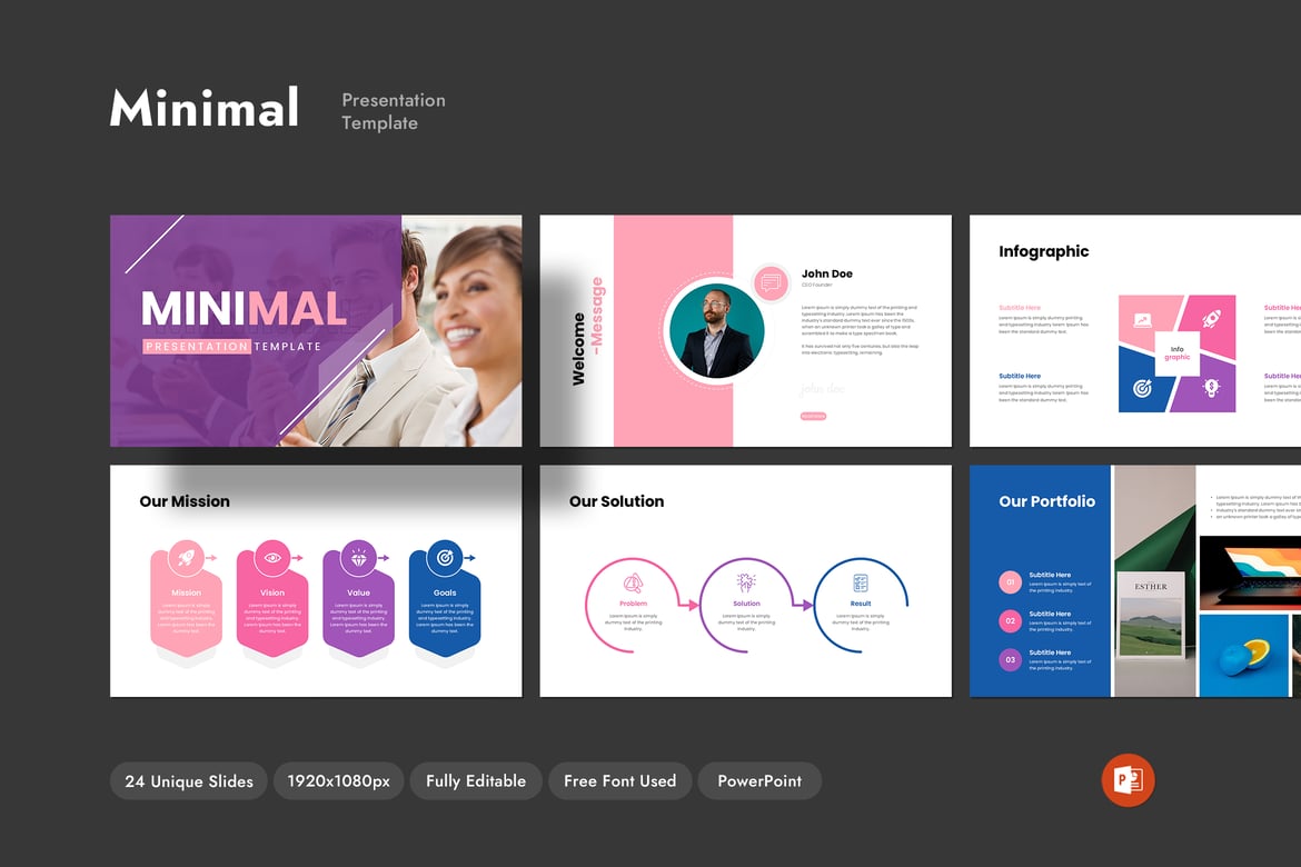 Template Presentasi PowerPoint Minimalis yang Menarik