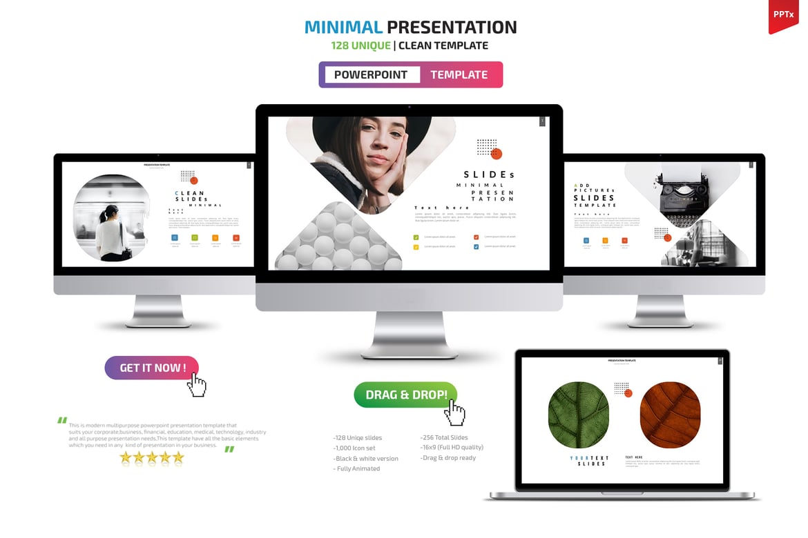 Template Powerpoint Presentasi Minimalis yang Menarik